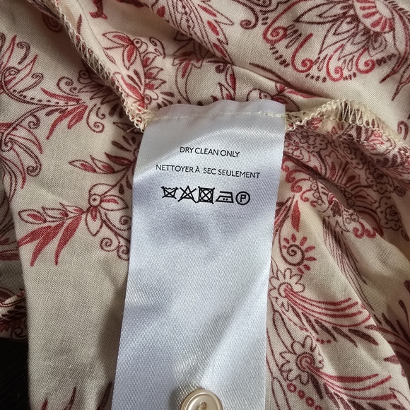 By Anthropologie Tie-Front Peasant Blouse Small - Picture 8 of 9